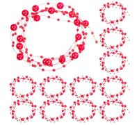 KJHBV 30pièces Chaîne de Perles Artificielles pour Bougie Flottante Décoration de Vase pour Mariage Fête Anniversaire Rouge Loisirs Créatifs Guirlande de Faux Pearls pour Décorations