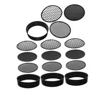 KJHBV 4 Ensembles Tamis Jardinage, Tamis de Jardin Fin, Plastique Noir, 3 Tailles de Maille, pour Rempotage au Jardin et Recherches Géologiques, Affine la Texture du Sol
