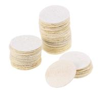 KJHBV 50 Disques Nettoyants en Luffa Exfoliants Réutilisables pour Démaquillage Visage et Soins Peau, Éponges Naturelles pour Nettoyage Quotidien et Salle de Sport
