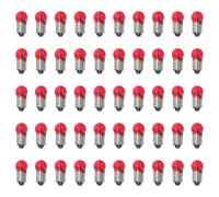 KJHBV 50 Pièces Lot de Mini Ampoules à Vis Rouges pour Expérimentations Scolaires Kit Débutant Circuits Électriques Accessoires Pédagogiques Laboratoire Scientifique