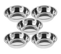 KJHBV 5pièces Gamelle INOX Chat Ronde Bol Alimentaire Stable et Réutilisable pour Chien et Chat Mangeoire Intérieure Résistante aux Renversements