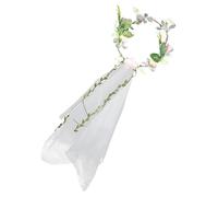 KJHBV Accessoire de Mariage Élégant Couronne de Fleurs en Tulle et Fil de Fer, Serrage-tête Confortable et Facile à Fixer pour Lunes de Miel et Anniversaires
