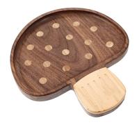 KJHBV Assiette Décorative en Bois Forme de Champignon pour Garçon et Filles, Plateau Repas Facile à Nettoyer, pour Desserts et Apéritifs à L'heure du Repas