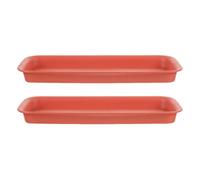 KJHBV Bac de Récupération Rectangulaire pour Plantes, Lot de 2, Plastique | Jardinières et Pots Rectangulaires, Facile à Nettoyer, Organisation Multi-pots, Balcon Jardin
