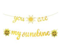 KJHBV Bannière D'anniversaire en Papier Or pour Bébé Accessoires Décoration Fête Anniversaire Garçon et Filles et Guirlande Suspendue pour Cheminée