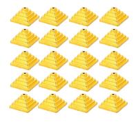 KJHBV Bases de Soutien aux Drapeaux Carrées Dorées 30 Pièces en Plastique Léger Pratiques et Faciles à Retirer pour Supports de Drapeaux de Bureau