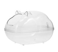 KJHBV Bassine pour Hamster en Plastique Transparent, Facile à Utiliser et Pratique, Accessoire Maison pour Petits Animaux Forme Créative et Design Élégant