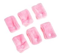KJHBV Bigoudis de Sommeil pour Femmes, 6 Pièces en Corail Polaire et Plastique, Bouclage sans Chaleur, Maintien Boucle Plastique, Appareil pour Friser les Cheveux Rose