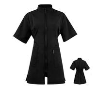 KJHBV Blouse de Toilettage pour Chiens et Animaux, en Fibre Douce et Confortable, avec Poches, Lavable en Machine, Bain Coupe de Poils, Couleur Noir