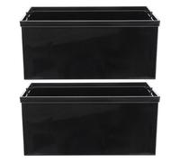 KJHBV Boîte de Filtre Grosse en Plastique Noir 2pcs pour Aquarium et Augmentation de L'Oxygène pour Colonies Bénéfiques l'eau, Compatible Aquarium