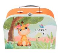 KJHBV Boîte de Rangement Garçon et Filles en Carton Girafe, Valise Pratique Compacte et Portable, Organisateur de Jouets et Fournitures Scolaires, Décorative Bords Arrondis, Maison et