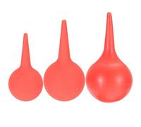 KJHBV Boule de Lavage Auriculaire en Caoutchouc Rouge 3pcs, Poire D'aspiration Facile à Utiliser pour Nettoyage des Oreilles Chez Garçon et Filles et Adultes