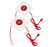 KJHBV Bouton D'appel D'urgence Mural Sos pour Personnes Âgées avec Cordon et Alarme Sonore, Installation Facile en Plastique Blanc, Pack de 2 Boutons pour Soins et Urgence