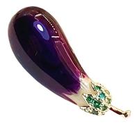 KJHBV Broche Bijoux Fantaisie Aubergine en Cuivre Élégante et Facile à Fixer, Accessoire Décoratif pour Veste Femme, Nouvel An et Anniversaire