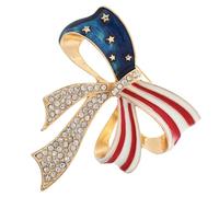 KJHBV Broche Drapeau Américain Élégante en Alliage Robuste, Épinglette Patriotique Portable pour Fêtes et Célébrations 4 Juillet