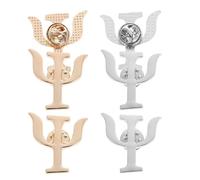 KJHBV Broches Psi Faciles à Porter Lot de 6 en Alliage Accessoires Vintage Uniques Fermoir Sécurisé pour Psychologues et Psychiatres pour Manteaux et Paquet