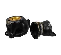 KJHBV Brûle-Parfum en Résine Forme Chat Égyptien Noir, Design Élégant Vintage, Diffuseur Parfum Doux pour Bureau et Chambre, Objet Décoratif Collectible