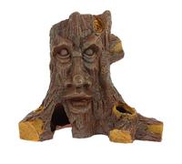 KJHBV Cachette Sombre Forme d'arbre en Trou Reptiles Résine Décoratif Sécurisée, Crée Un Environnement pour Lézards Serpents Terrarium