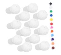 KJHBV Casquette de Baseball en Coton Léger avec Peinture Acrylique 12 Pièces Blanche pour Garçon et Filles pour Activités de Groupe et Événements Créatifs DIY