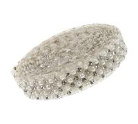 KJHBV Chaîne Décorative en Résine Beige Strass Autocollante, Facile à Utiliser et Découper, pour Décoration de Voiture ou Loisirs Créatifs