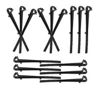 KJHBV Clips de Fixation Crochets Droits et Installation Discrète Support Ample en ABS Lot de 20 Noir pour Gouttière pour Protection de Gouttières