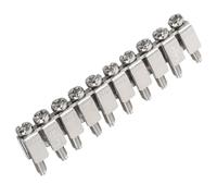 KJHBV Connecteur Électrique pour Bornier Rail Din 6Cm en Acier Inoxydable et Laiton, Adapté aux Circuits Électriques Industriels et Pontage de Bornier Fixe