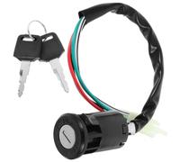 KJHBV Contacteur D'allumage 4 Broches avec Clé Interrupteur Précis en Pvc Facile à Installer 1 Set Noir pour Atv et Scooter 50cc-125cc
