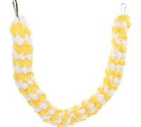 KJHBV Corde d'escalade en Coton Résistant pour Petits Animaux, Suspendu pour Cage de Hamster et Lézard, Accessoire de Jeu Coloré Jaune et Blanc, Perchoir Amusant Antistress pour