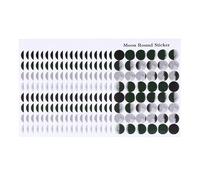 KJHBV D'autocollants Décoratifs en Papier Thème Lune 20 Feuilles pour Scellage et Collage, Style Créatif et Élégant, pour Artisanal et Décoration de Carnet