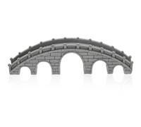 KJHBV Décor D'aquarium de Pont de Pierre Simulé, Ornement de Paysage D'aquarium Cinq Arches, Grosse Taille, Base Stable, Compatible Aquarium et Bassin à Poissons