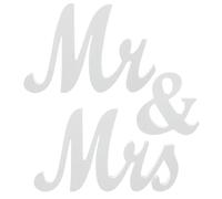 KJHBV Décoration de Table Mariage en MDF Blanc, Lettres Autoportantes Mr et Mrs, Étanche et Élégante pour Centre de Table et Gâteau de Mariage