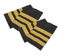 KJHBV Épaulettes de Pilote 2 Paires Barres Capitaine en Sangle Résistante, Application Facile, Accessoires pour Cosplay et Entraînement