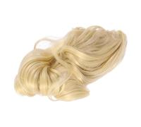 KJHBV Extension de Queue de Cheval Synthétique Bou Pince Griffe, Fibre Haute Température, Adaptée à Toutes Tailles de Tête, Couleur Or Style Restylé Naturel