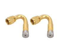 KJHBV Extensions de Soupape de Pneu en Cuivre 2pcs Coude à 45 Degrés, Résistance aux Chocs et Ténacité pour Valves de Pneus de Voitures, Motos, Camping-cars et Remorques
