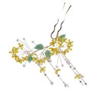 KJHBV Fourchette à Cheveux Chinoise Vintage Pompon Fleur Osmanthus, Accessoires Capillaires en Plastique et Fer, Design Simple et Résistant pour Femmes