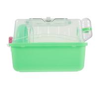 KJHBV Grosse Cage à Hamster en Plastique Transparent Fenêtre Panoramique, Espace de Jeu et Environnement Chaud, Équipée de Roue et Abreuvoir pour Gerbils et Souris