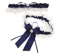 KJHBV Jarretière de Mariage en Dentelle Élastique pour Jambes de Femme, Ensemble de 2 Pièces, Confortable et Légère, Mariée Lors Fête Mariage