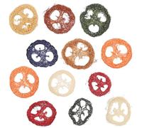 KJHBV Jouets à Mâcher en Luffa Couleur Aléatoire 12pcs Soin Dentaire Sécurisé Formes Uniques pour Petits Animaux Mangeurs de Végétaux et Lapins pour Rongeurs Adaptées