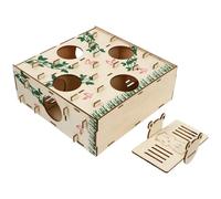 KJHBV Labyrinthe en Bois pour Hamster et Souris, Tunnel de Jeu Résistant aux Morsures, pour Exercice et Détente des Petits Animaux de Compagnie