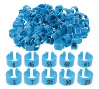 KJHBV Lot de 100 Bagues la Patte du Pigeon en Plastique Légères et Robustes, Bagues D'identification Numérotées pour Pigeons Voyageurs et Oiseaux de Compagnie