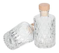 KJHBV Lot de 2 Bouteilles en Verre Transparent Style Classique Romain, Structure Compacte, Résistantes la Déformation, pour Conservation et Décoration
