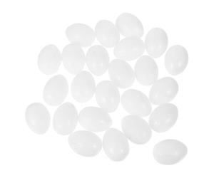 KJHBV Lot de 30 Œufs de en Plastique Solide Blanc pour Améliorer la Qualité des Œufs et Augmenter Le Taux de Survie, Décoration pour Maison ou Hôtel