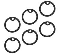 KJHBV Lot de 6 Anneaux en Silicone Noirs pour Chien, Silencieux D'identification Confortable Bruit, Protection Ronde pour Plaques D'identité Animaux