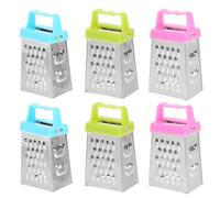 KJHBV Lot de 6 Mini Râpes à Fromage en Acier Inoxydable Multifonctionnelles Poignée, Faciles à Nettoyer, Cuisine et Découpe de Légumes