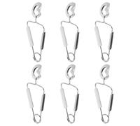 KJHBV Lot de 6 Pinces à Escargots Inox en Acier Inoxydable, Outil de Clipping Compact Ressort, pour Ustensile Cuisine Escargot et Fruits de Mer