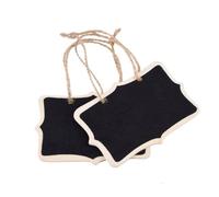 KJHBV Mini Tableaux Noirs Double Face Décorations en Bois Ficelle 12 pour Messages pour et Marque-place Présents et Événements