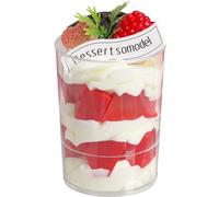 KJHBV Modèle de Gâteau Fruité en Pu Rouge Décoratif Chic Facile à Utiliser pour Photographie et Présentation en Vitrine D'accessoires Dessert Réalistes