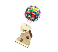 KJHBV Modèle de Maison Miniature en Bois Soi-même Ballons, Décoration Créative DIY pour Bureau, Présent Saint-Valentin pour Parents et Petites Amies