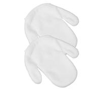 KJHBV Moufles Exfoliants Visage en Coton Blanc, Gommage Corporel Exfoliant Doux, Application Précise de Masque Facial, pour Soins du Visage Quotidiens