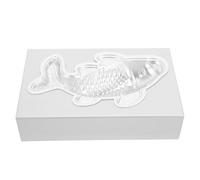 KJHBV Moule à Gâteau en Aluminium Forme Carpe Koi Argenté, Design Polyvalent et Nettoyage Facile, pour Pâtisserie Familiale et Fêtes de Noël